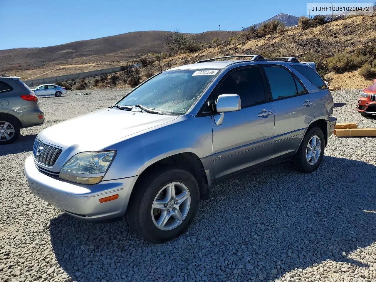 LEXUS RX 2001, VIN JTJHF10U810200472