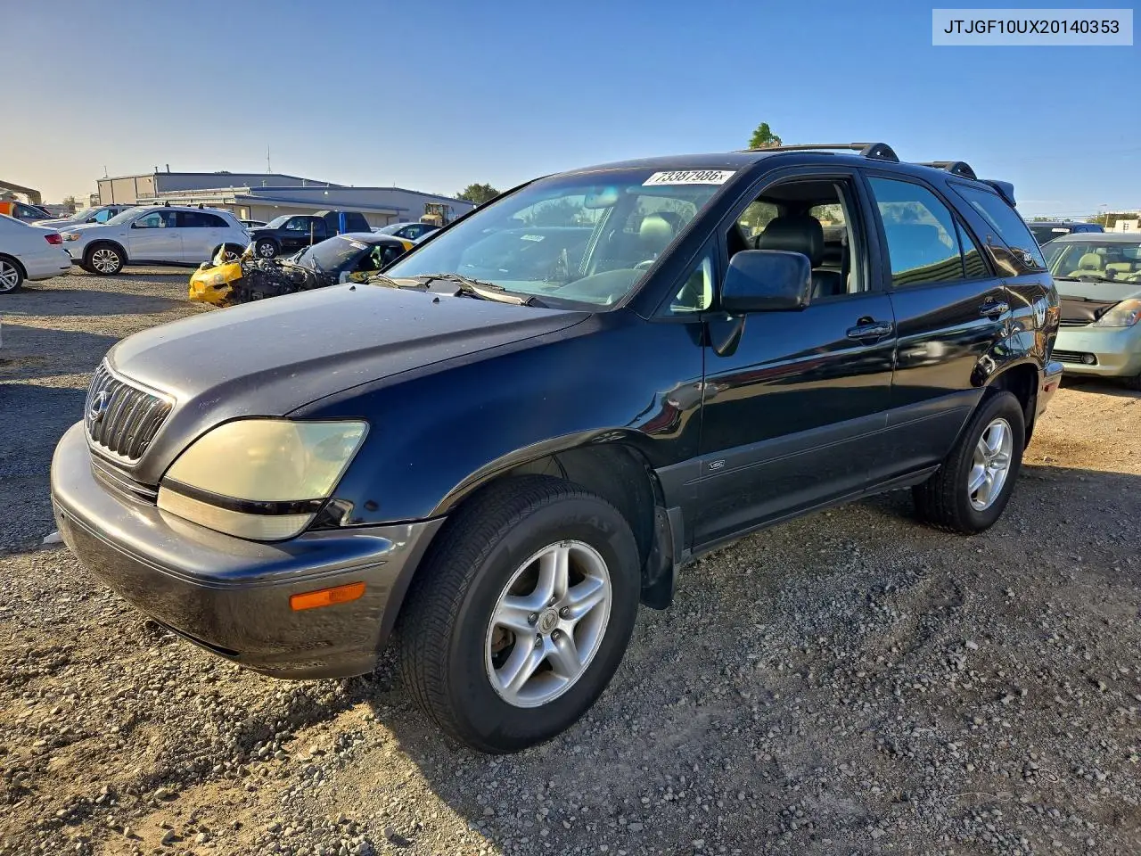 LEXUS RX 2002, VIN JTJGF10UX20140353