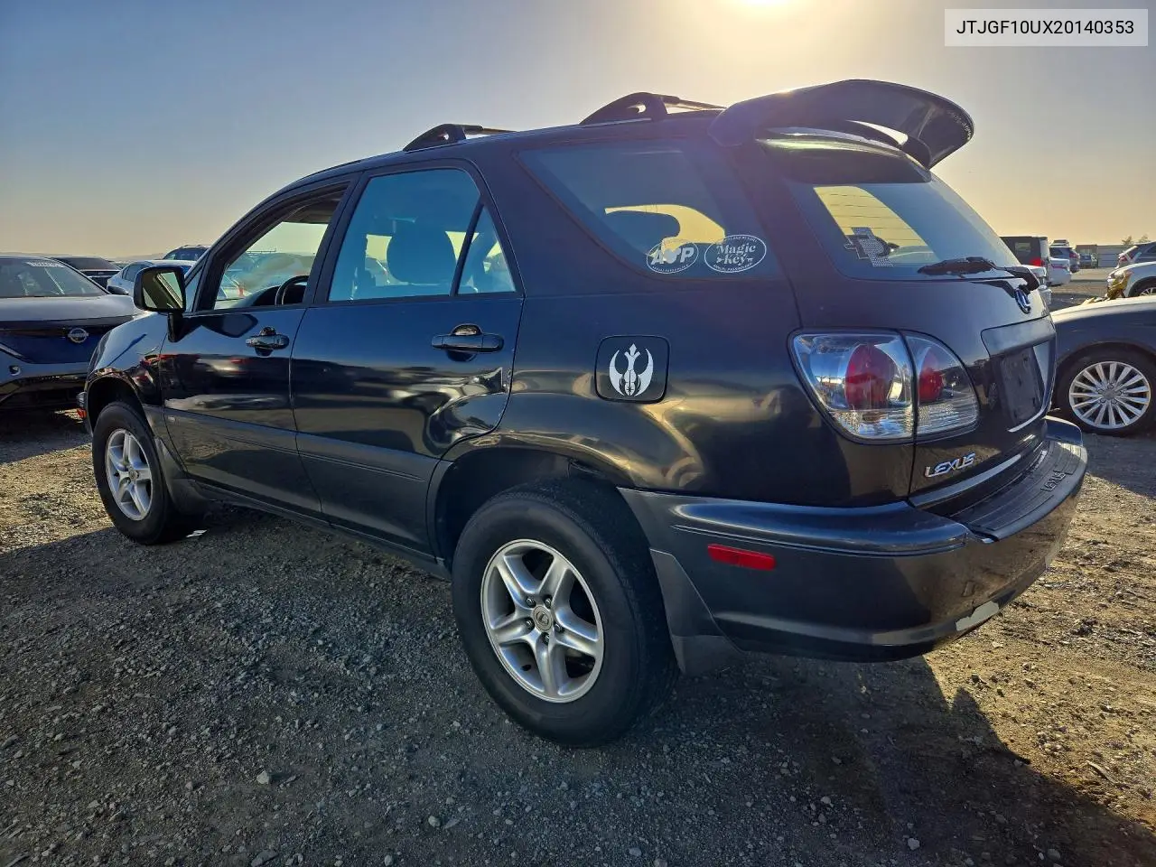 2002 LEXUS RX VIN JTJGF10UX20140353 — фото 2