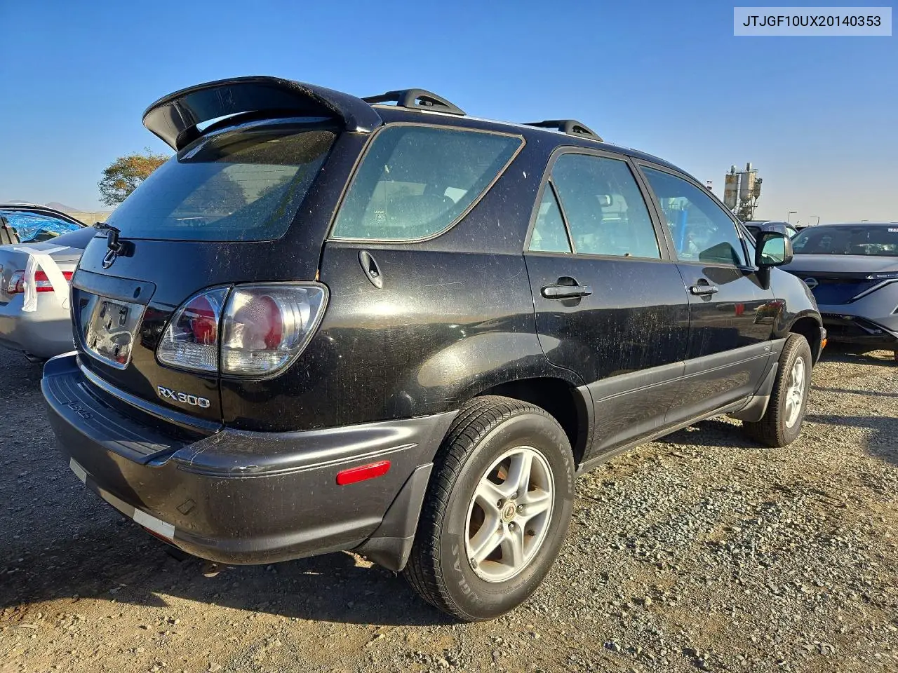 2002 LEXUS RX VIN JTJGF10UX20140353 — фото 3