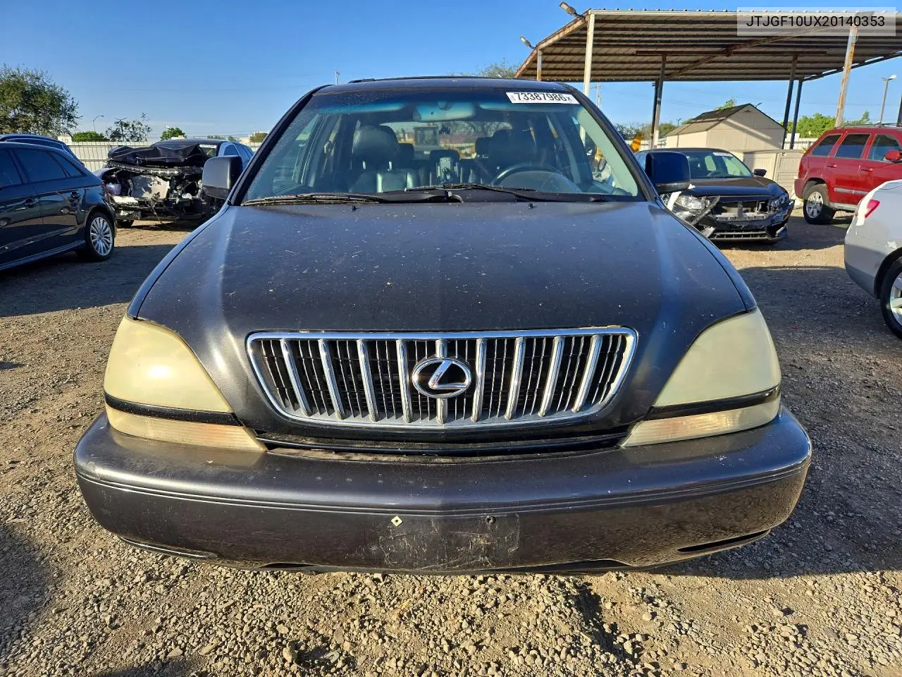 2002 LEXUS RX VIN JTJGF10UX20140353 — фото 5