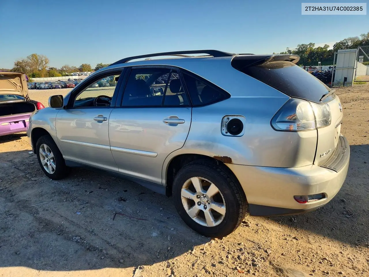 2004 LEXUS RX VIN 2T2HA31U74C002385 — фото 2