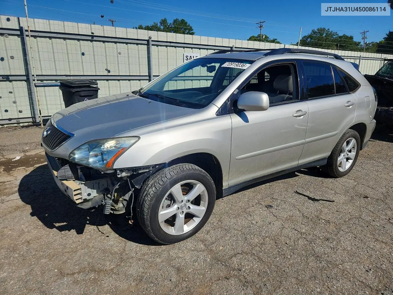 LEXUS RX 2005, VIN JTJHA31U450086114
