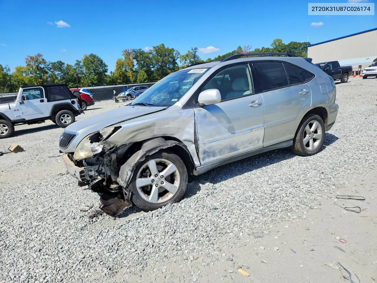 LEXUS RX 2007, VIN 2T2GK31U87C026174