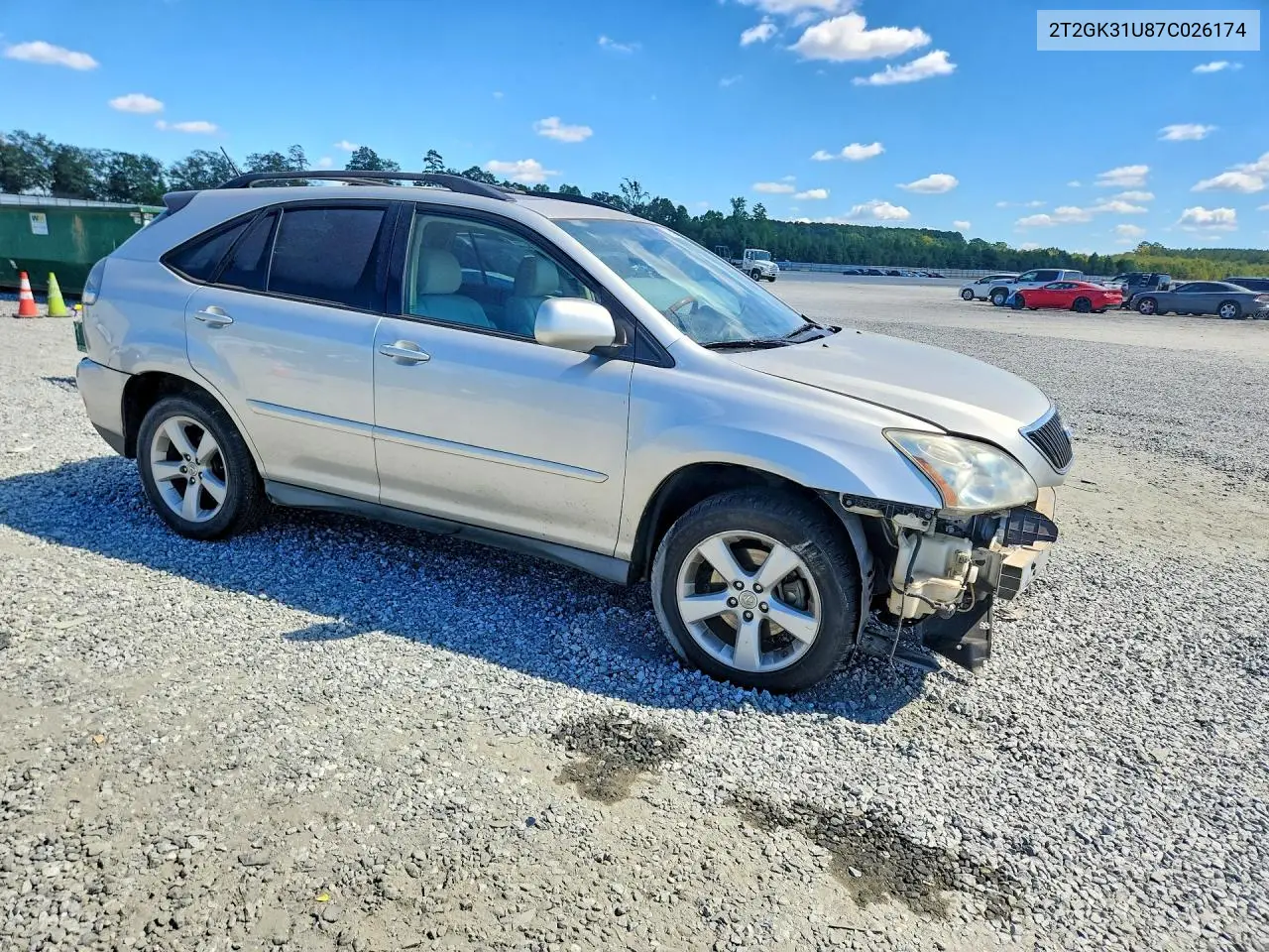 2007 LEXUS RX VIN 2T2GK31U87C026174 — фото 4