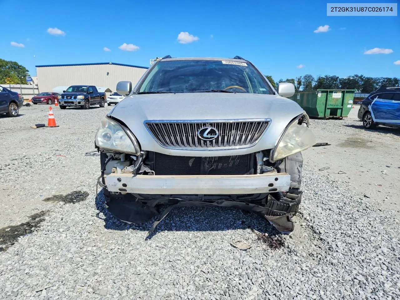 2007 LEXUS RX VIN 2T2GK31U87C026174 — фото 5