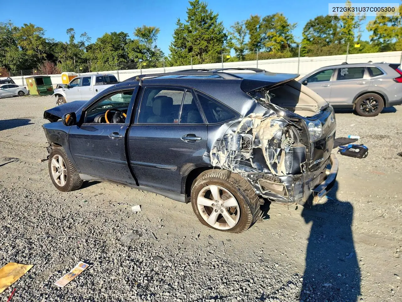 2007 LEXUS RX VIN 2T2GK31U37C005300 — фото 2