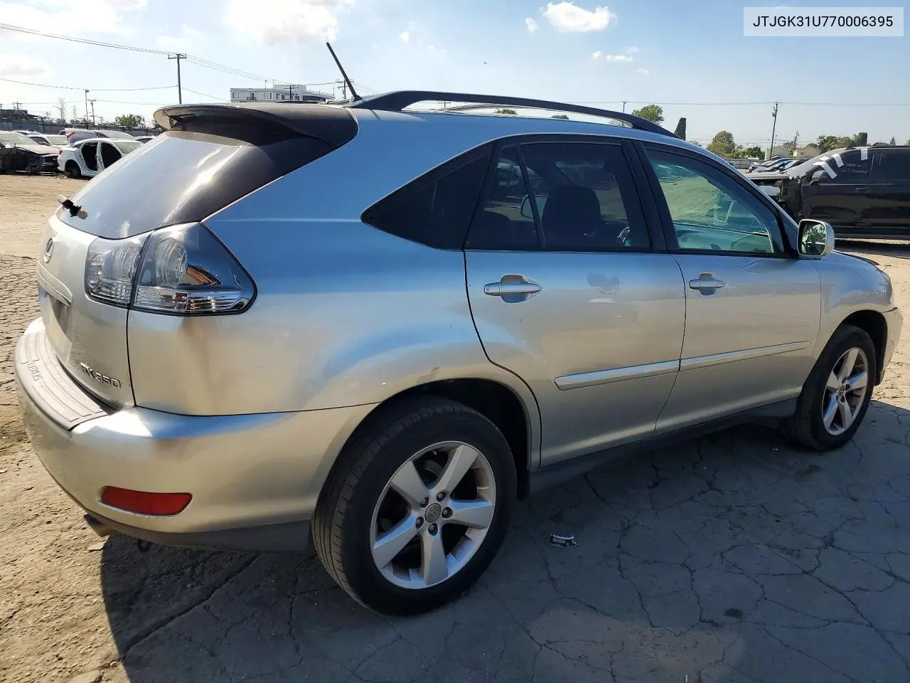LEXUS RX 2007, VIN JTJGK31U770006395