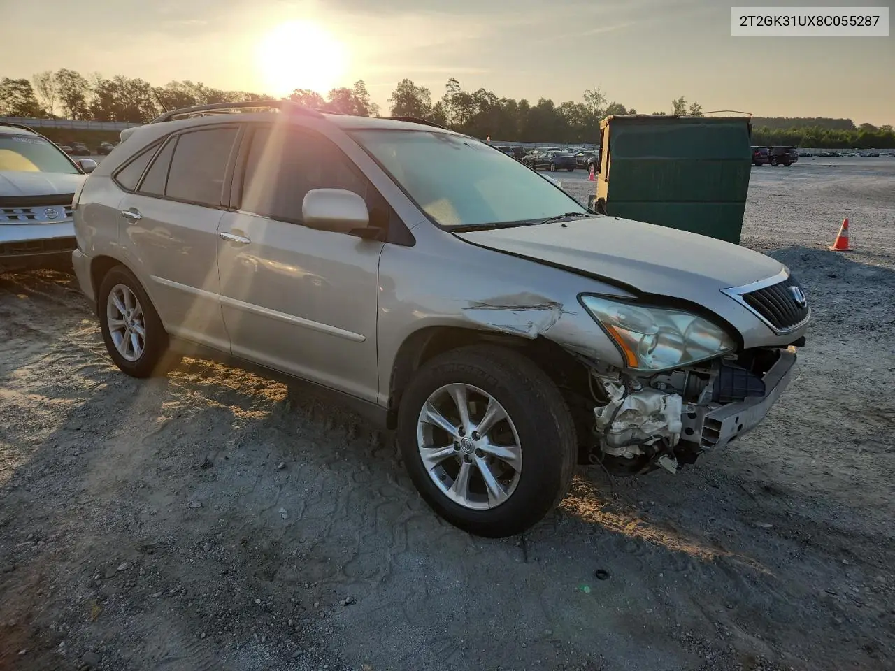2008 LEXUS RX VIN 2T2GK31UX8C055287 — фото 4
