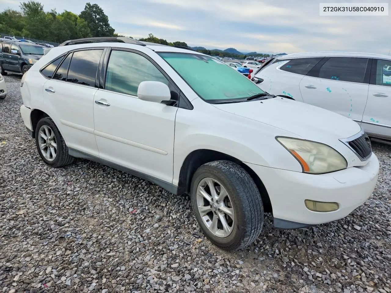 2008 LEXUS RX VIN 2T2GK31U58C040910 — фото 4