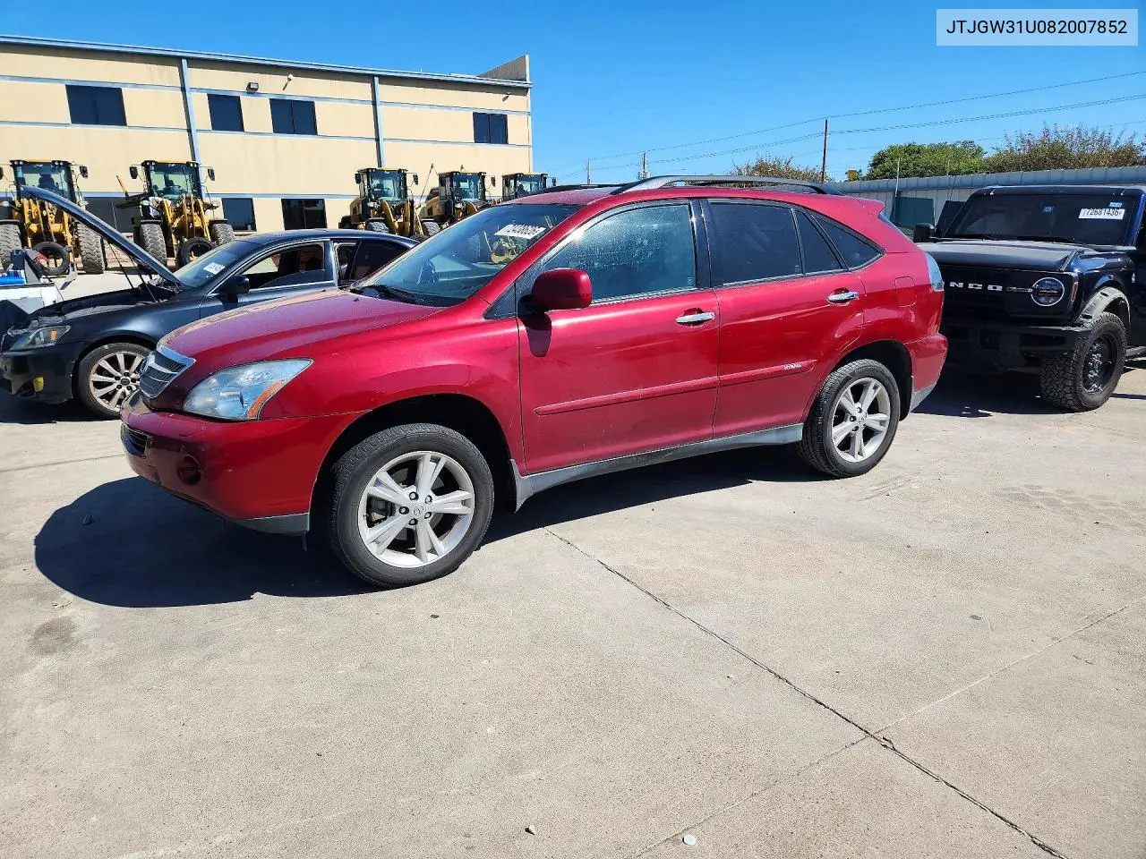 LEXUS RX 2008, VIN JTJGW31U082007852