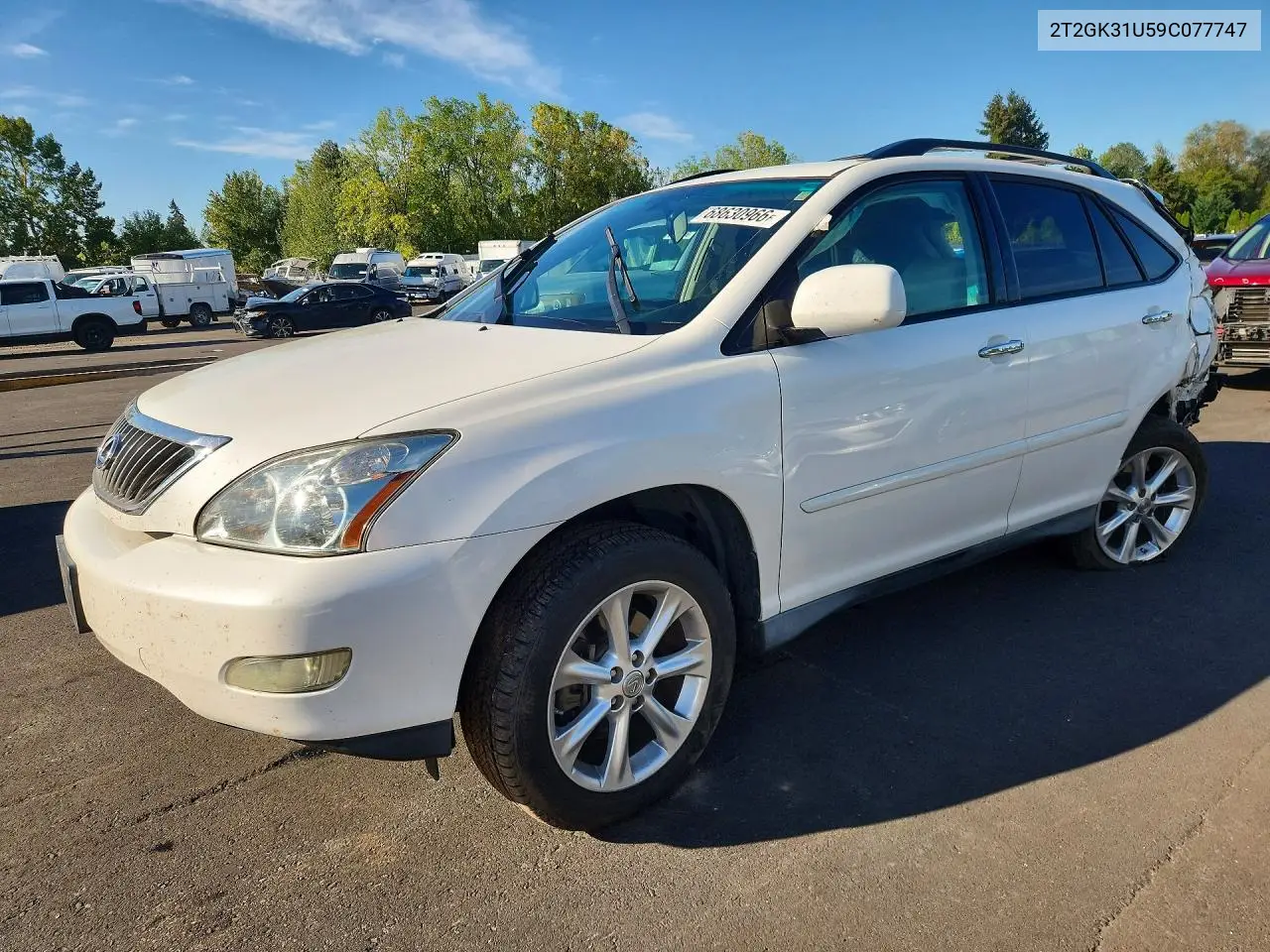 LEXUS RX 2009, VIN 2T2GK31U59C077747