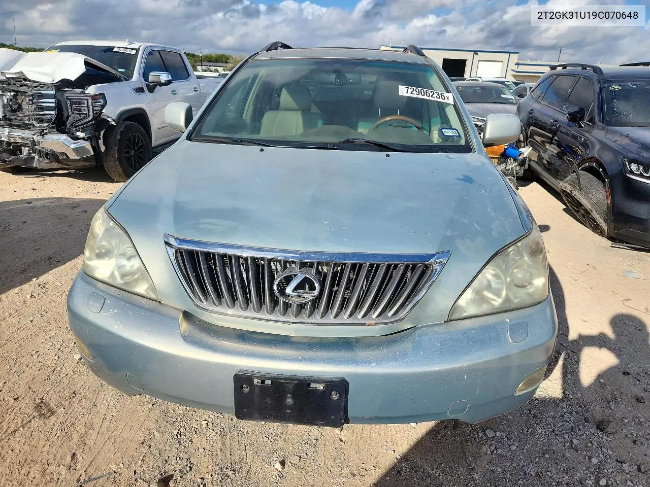2009 LEXUS RX VIN 2T2GK31U19C070648 — фото 5