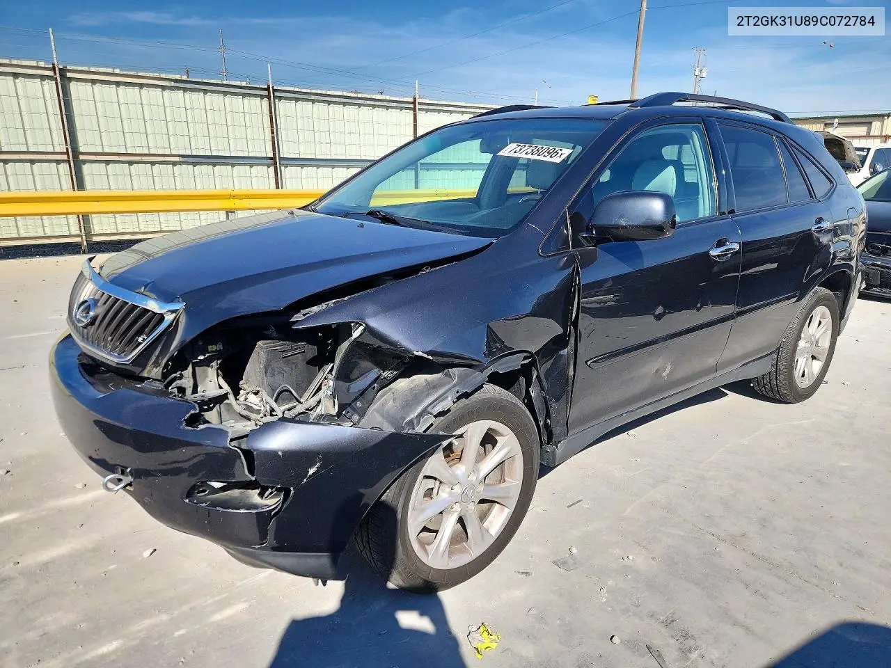 LEXUS RX 2009, VIN 2T2GK31U89C072784