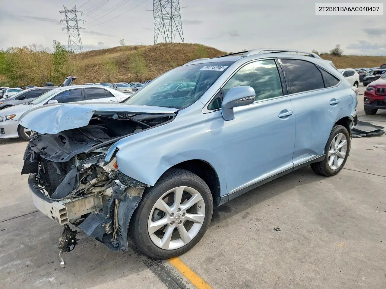LEXUS RX 2010, VIN 2T2BK1BA6AC040407