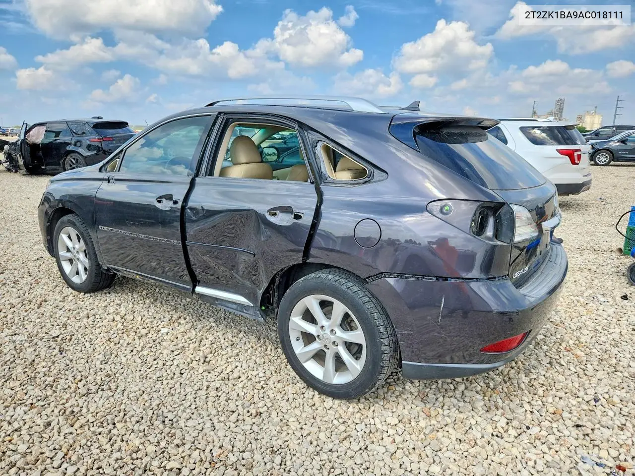 2010 LEXUS RX VIN 2T2ZK1BA9AC018111 — фото 2