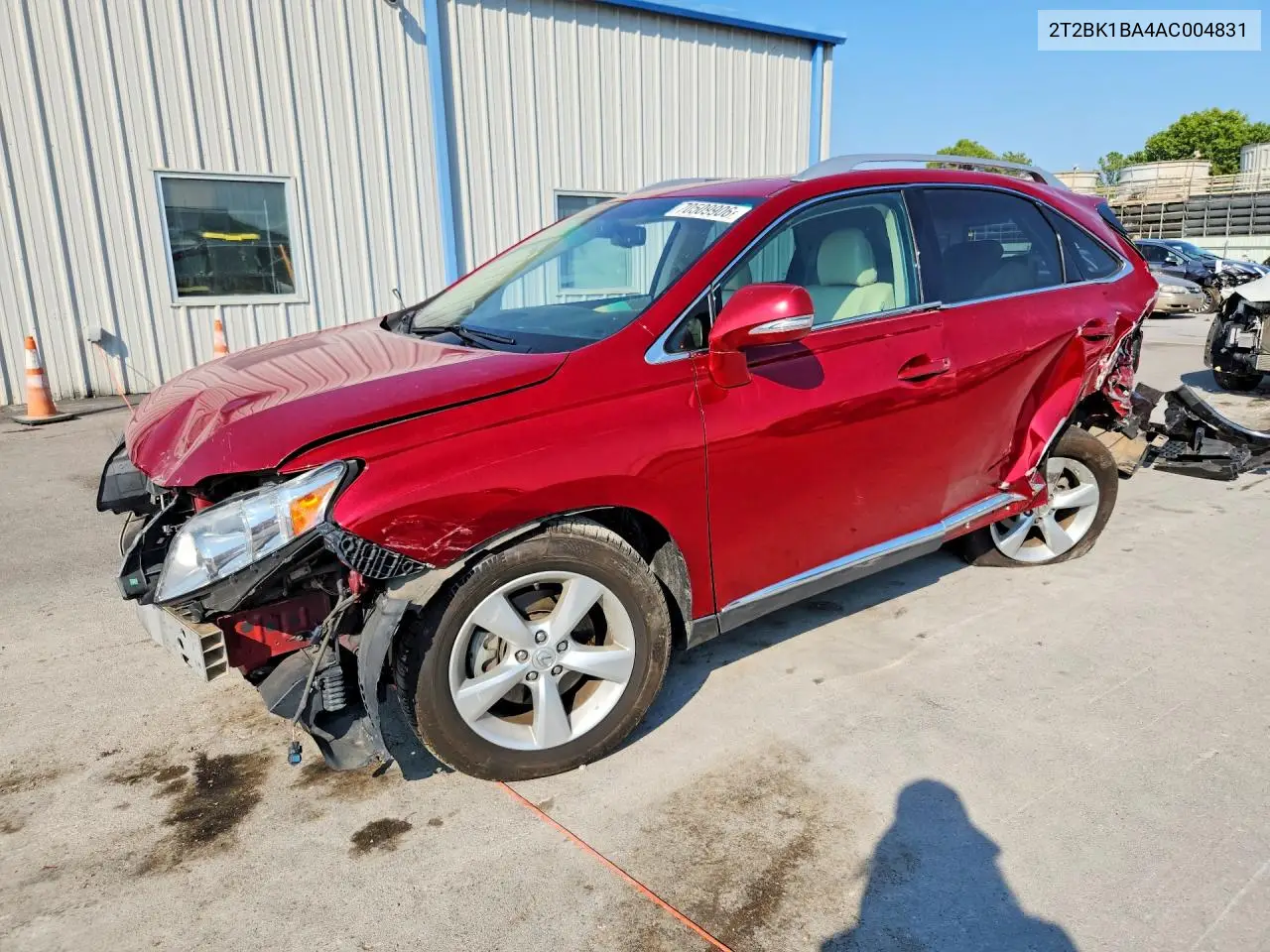 LEXUS RX 2010, VIN 2T2BK1BA4AC004831