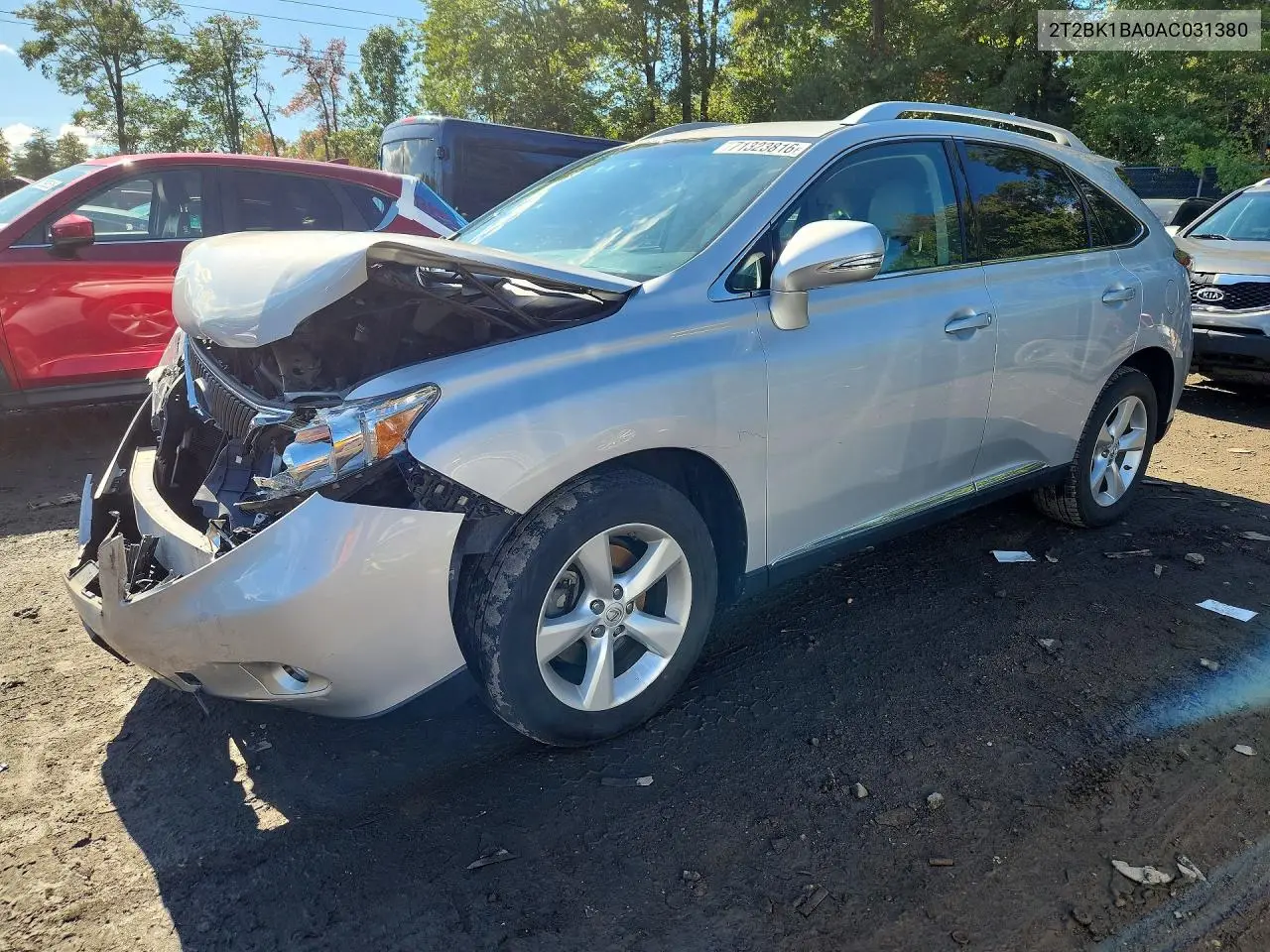 LEXUS RX 2010, VIN 2T2BK1BA0AC031380