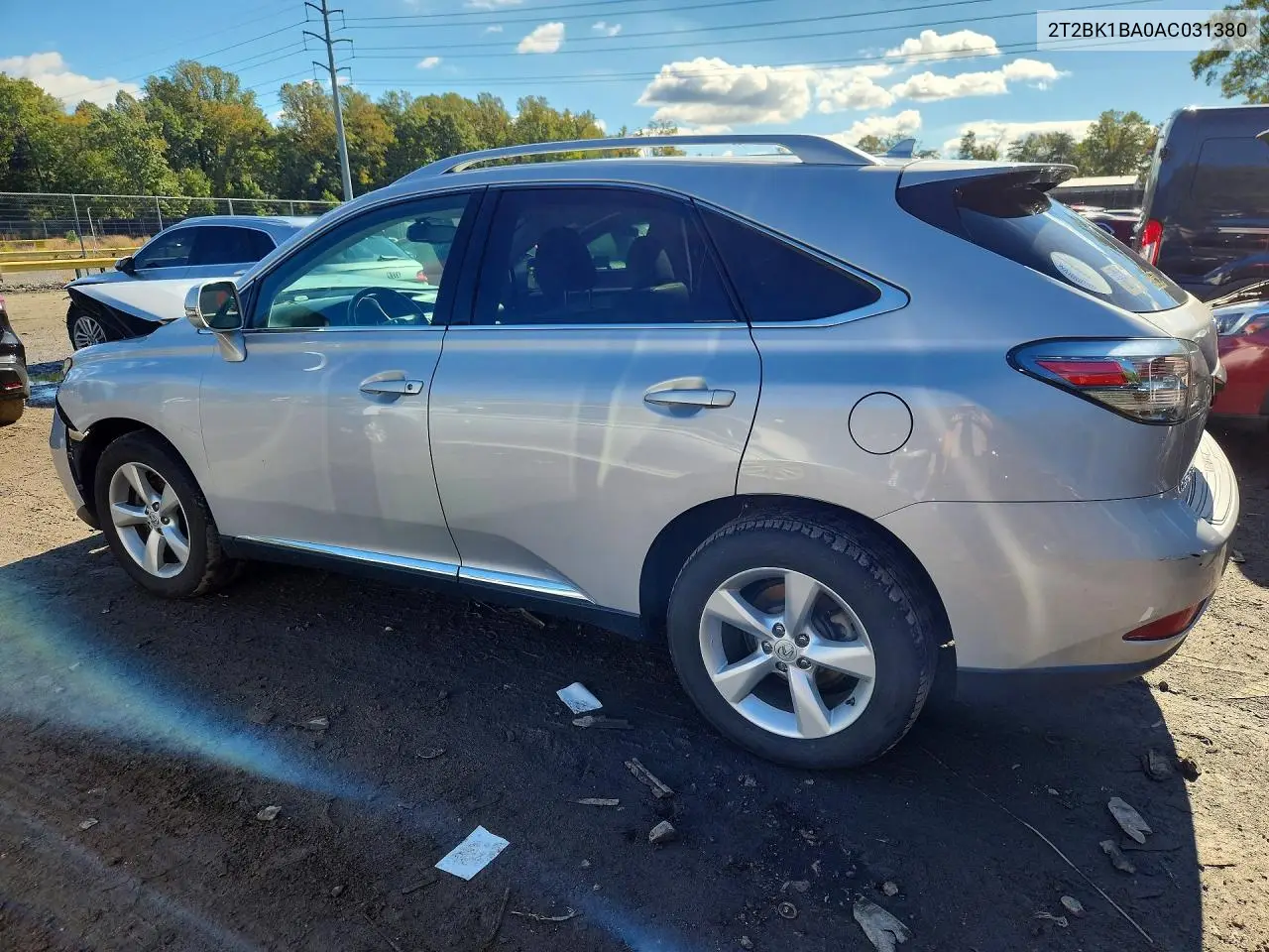 2010 LEXUS RX VIN 2T2BK1BA0AC031380 — фото 2