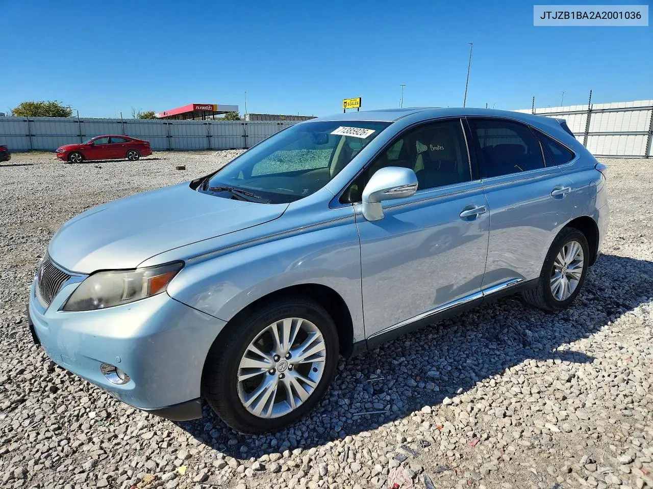 LEXUS RX 2010, VIN JTJZB1BA2A2001036