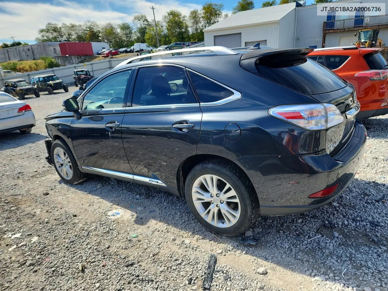 2010 LEXUS RX VIN JTJBC1BA2A2006736 — фото 2