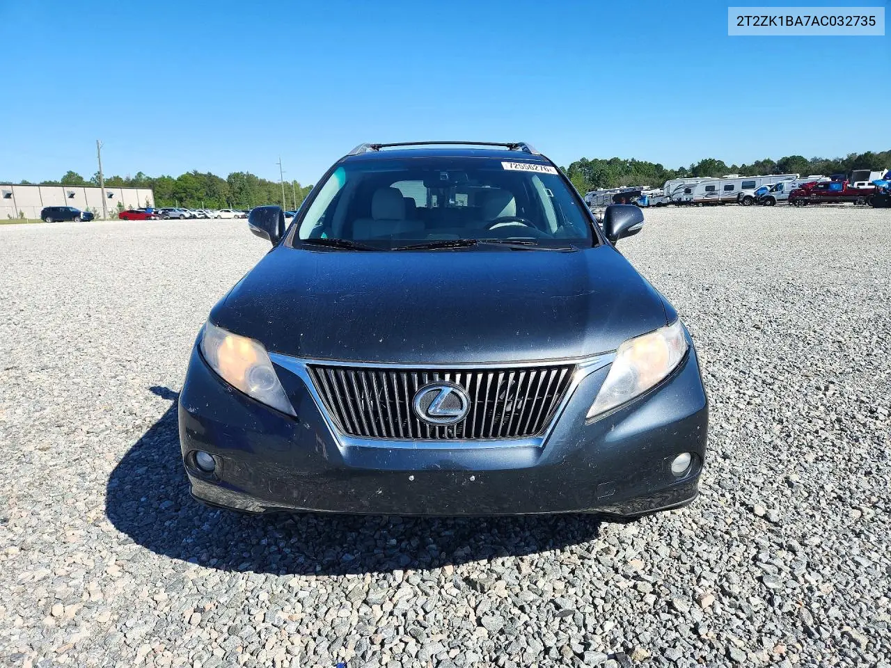 2010 LEXUS RX VIN 2T2ZK1BA7AC032735 — фото 5