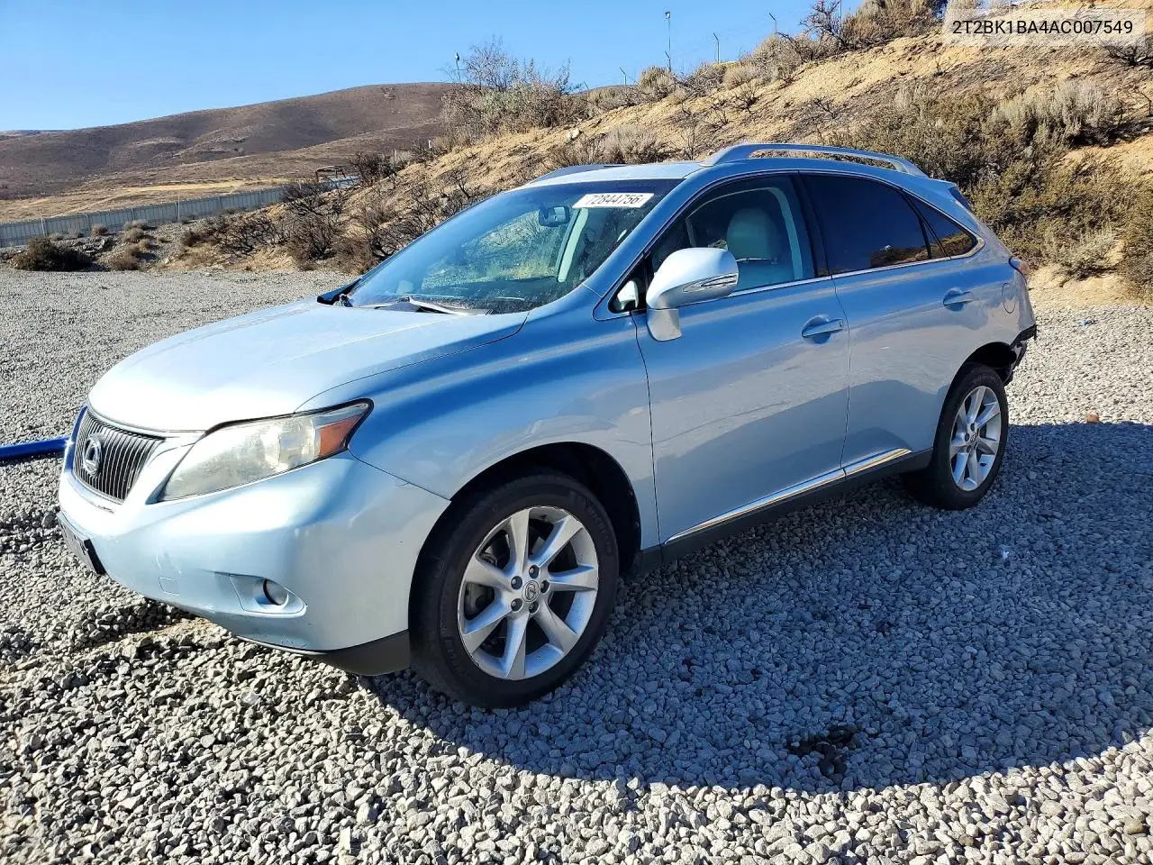 LEXUS RX 2010, VIN 2T2BK1BA4AC007549