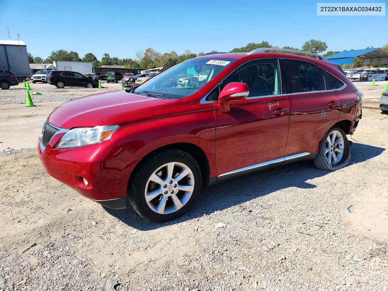 LEXUS RX 2010, VIN 2T2ZK1BAXAC034432