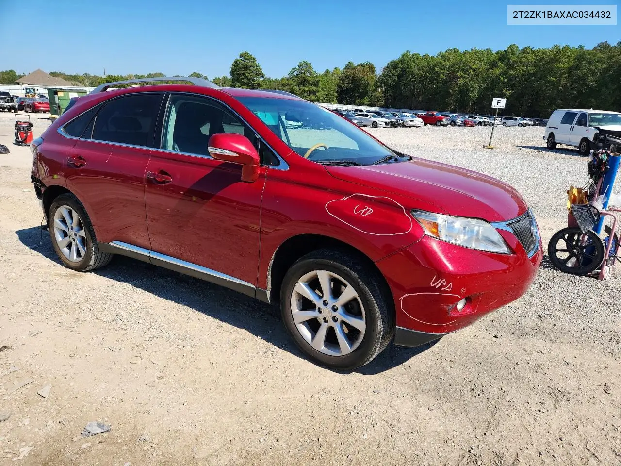 2010 LEXUS RX VIN 2T2ZK1BAXAC034432 — фото 4