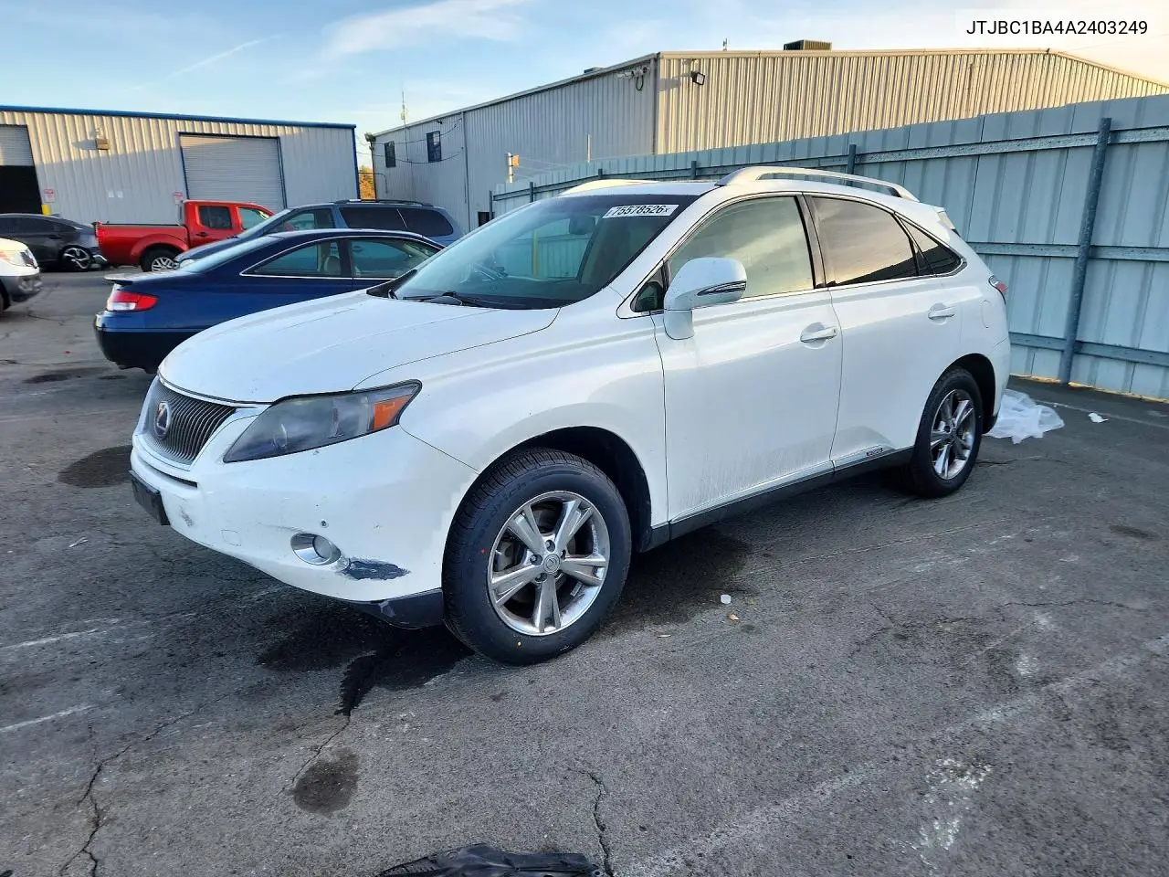 LEXUS RX 2010, VIN JTJBC1BA4A2403249
