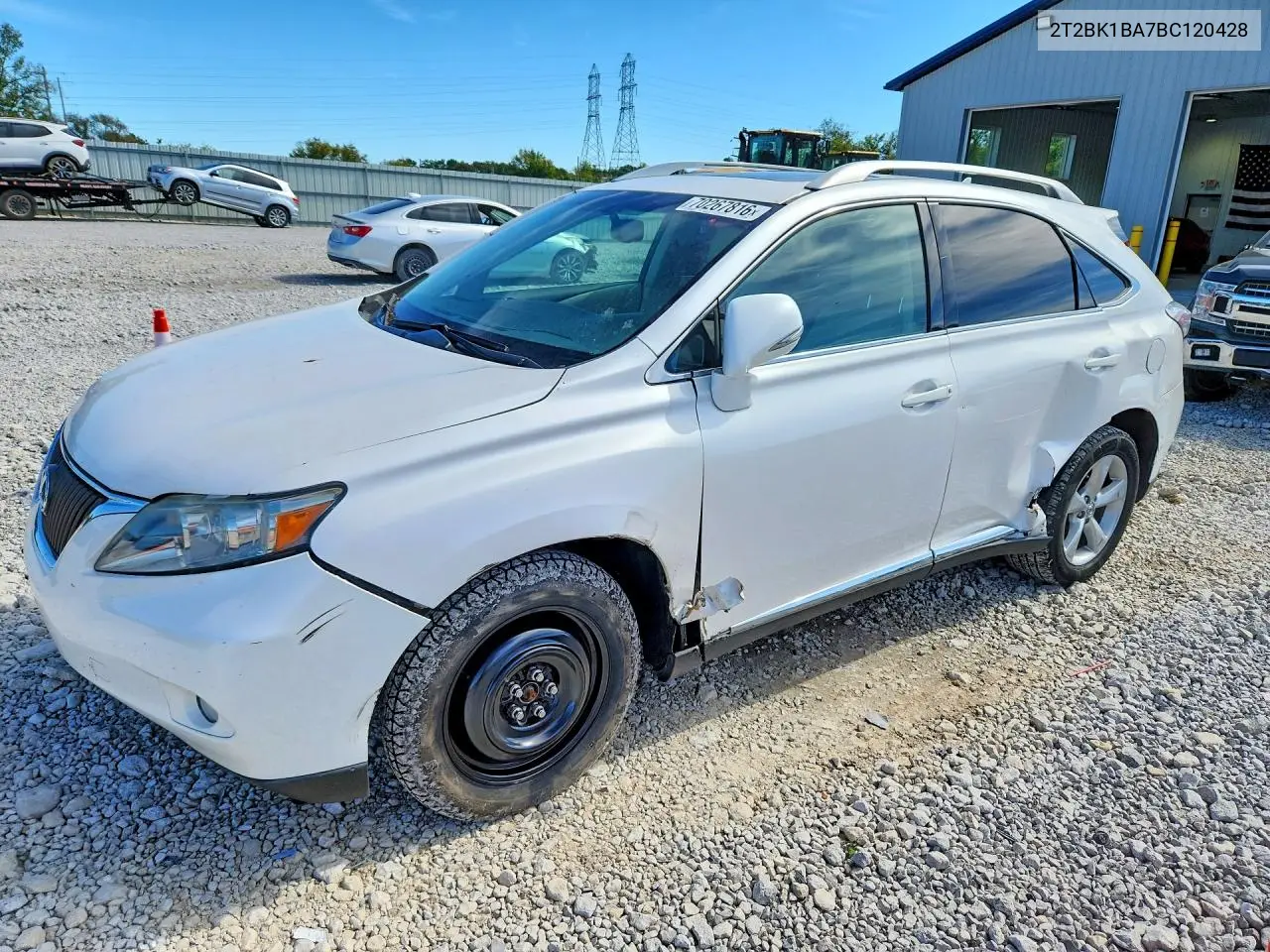 LEXUS RX 2011, VIN 2T2BK1BA7BC120428