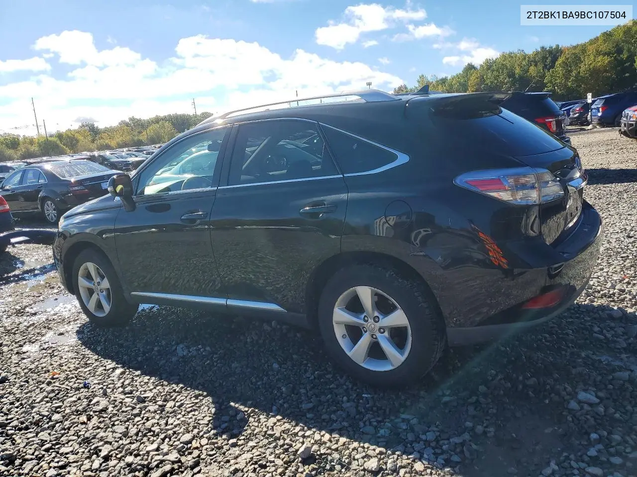 2011 LEXUS RX VIN 2T2BK1BA9BC107504 — фото 2