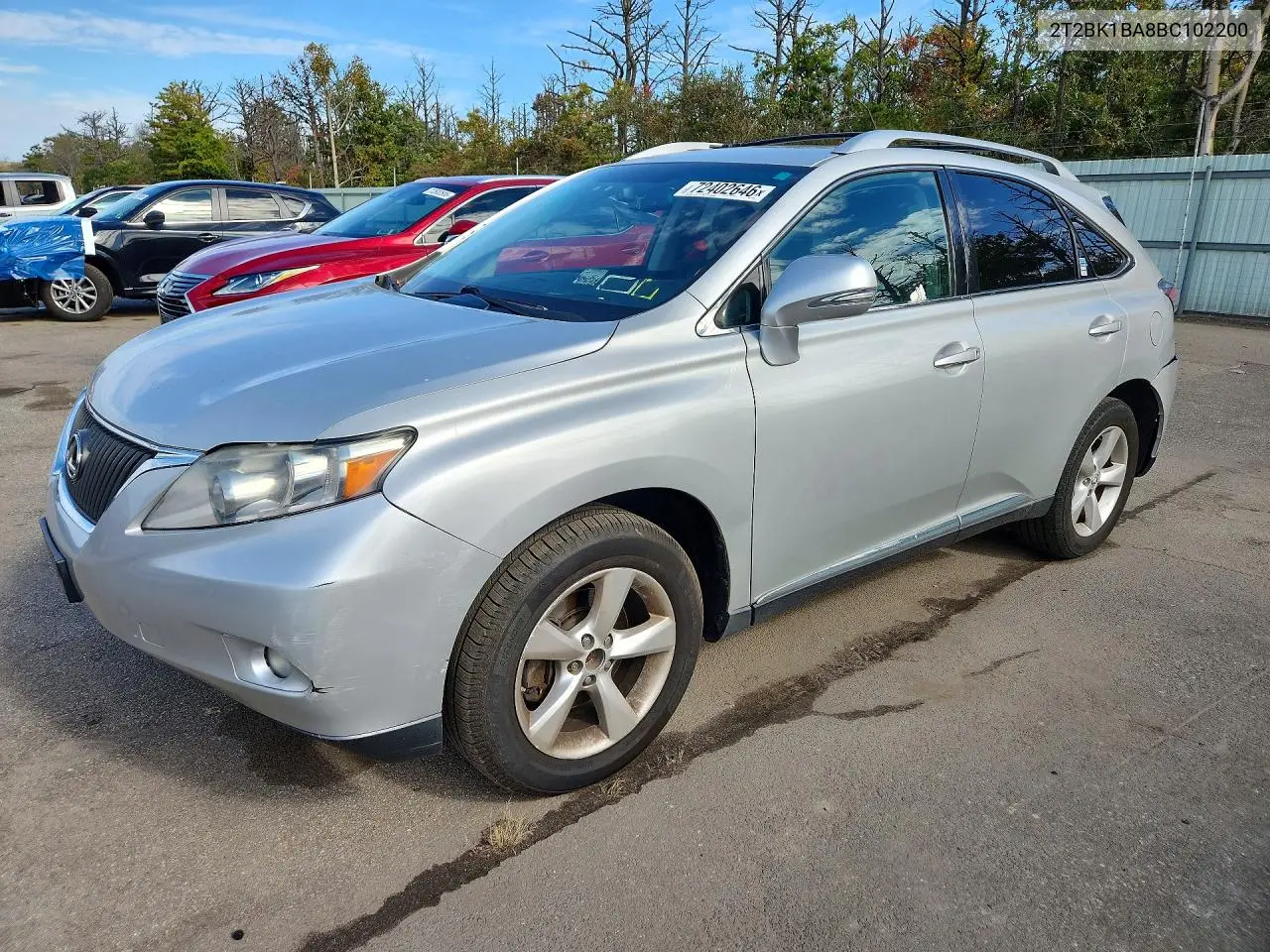 LEXUS RX 2011, VIN 2T2BK1BA8BC102200