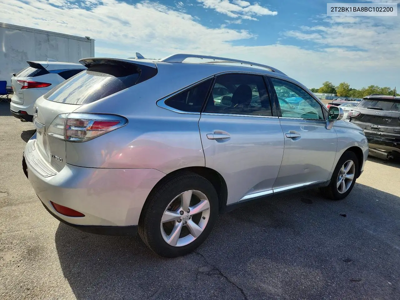 2011 LEXUS RX VIN 2T2BK1BA8BC102200 — фото 3