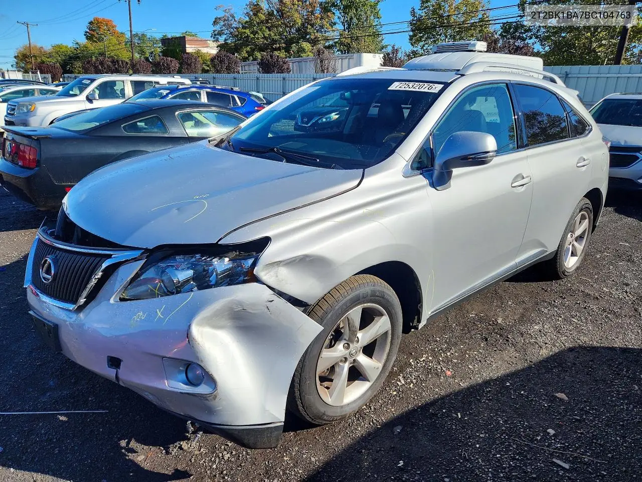 LEXUS RX 2011, VIN 2T2BK1BA7BC104763