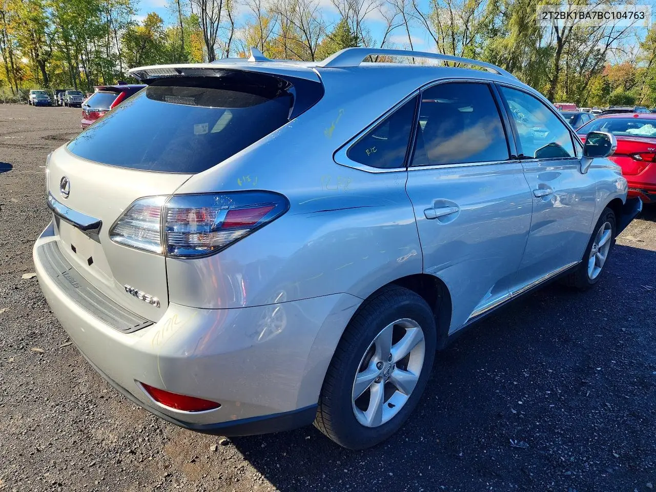 2011 LEXUS RX VIN 2T2BK1BA7BC104763 — фото 3