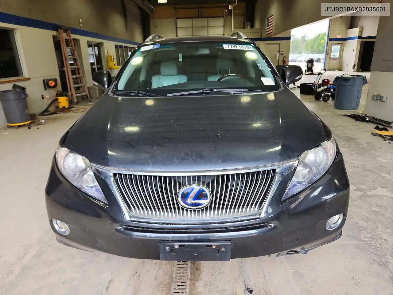 2011 LEXUS RX VIN JTJBC1BAXB2035001 — фото 5
