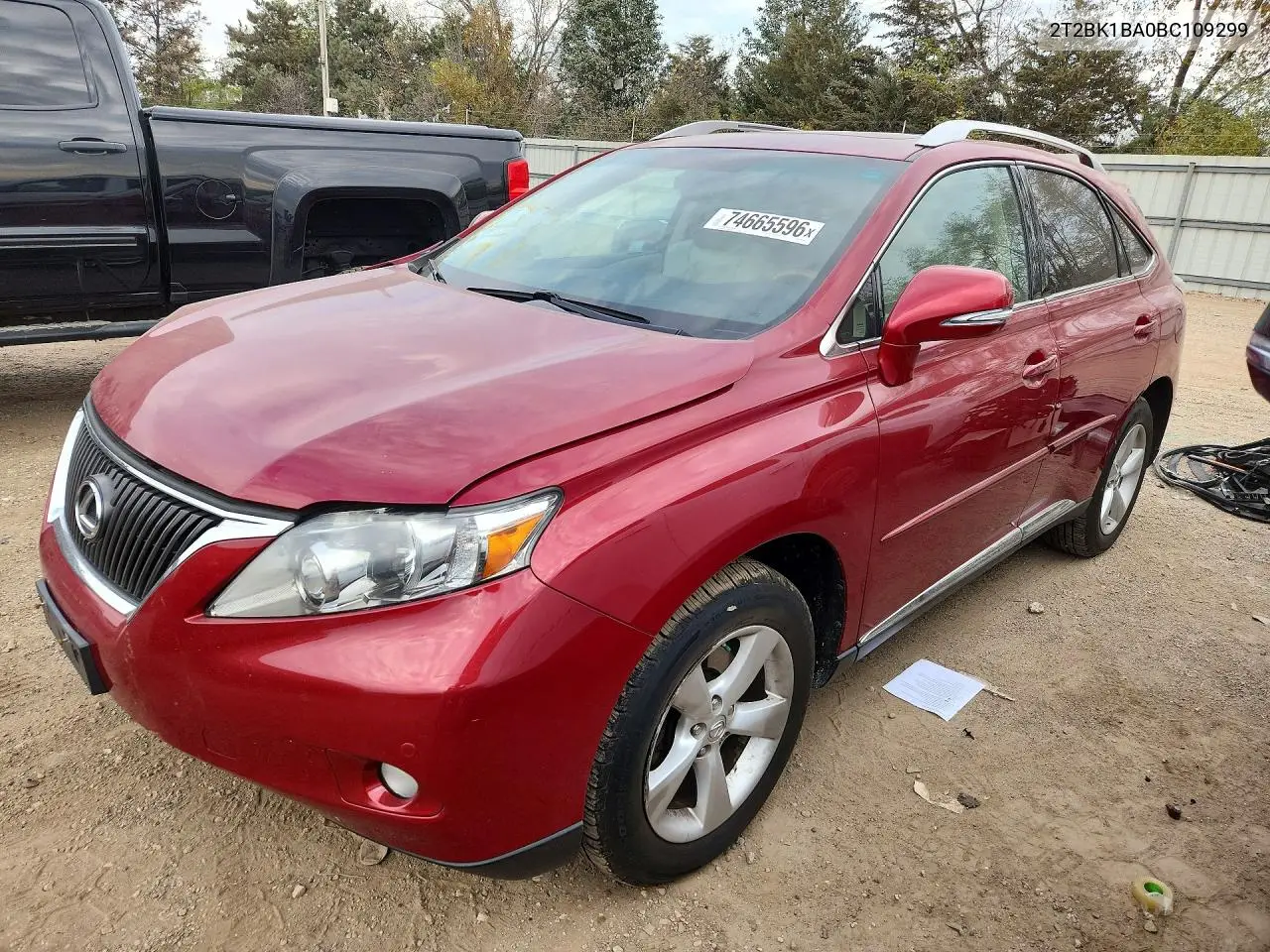 LEXUS RX 2011, VIN 2T2BK1BA0BC109299