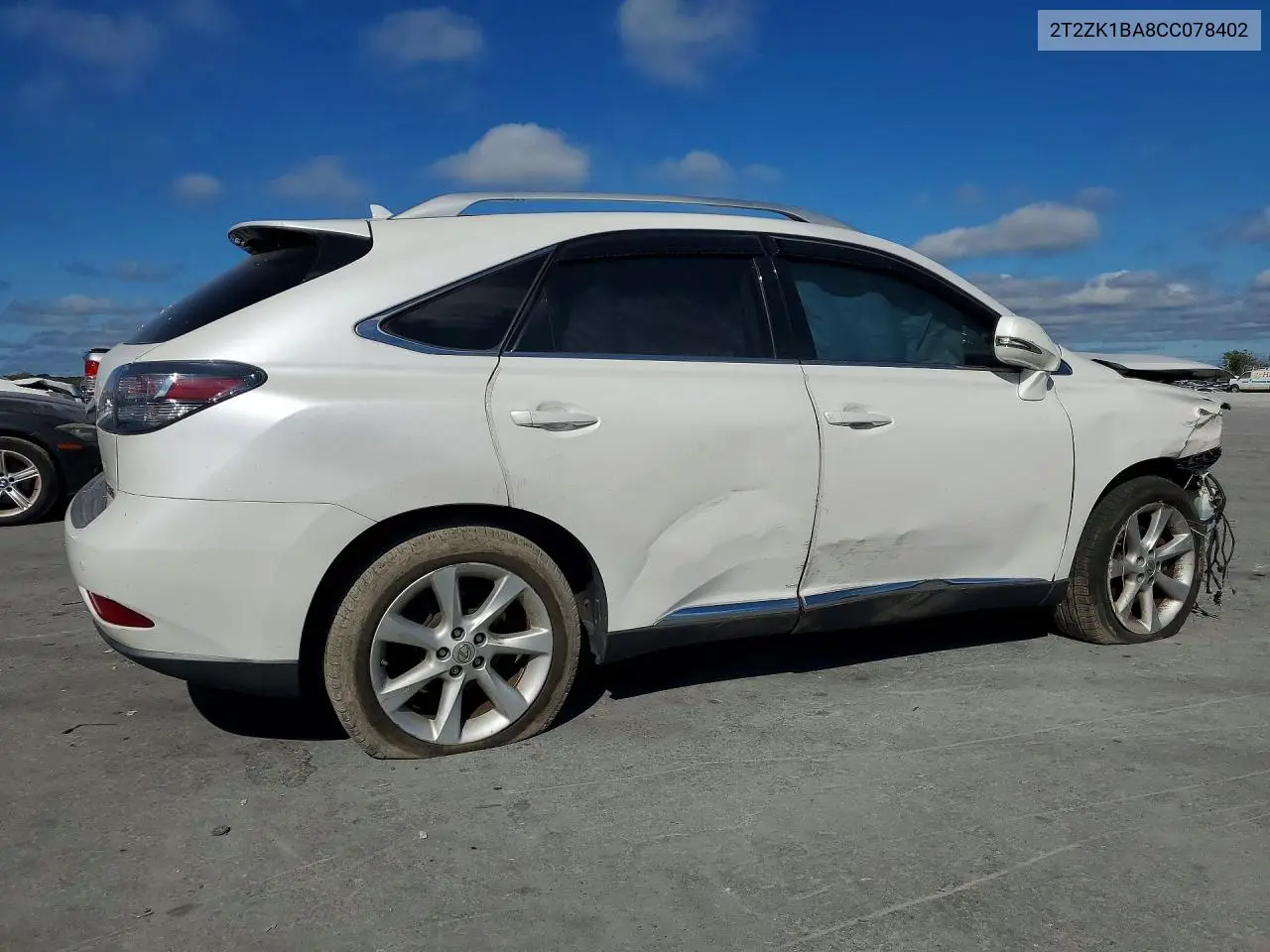 2012 LEXUS RX VIN 2T2ZK1BA8CC078402 — фото 3