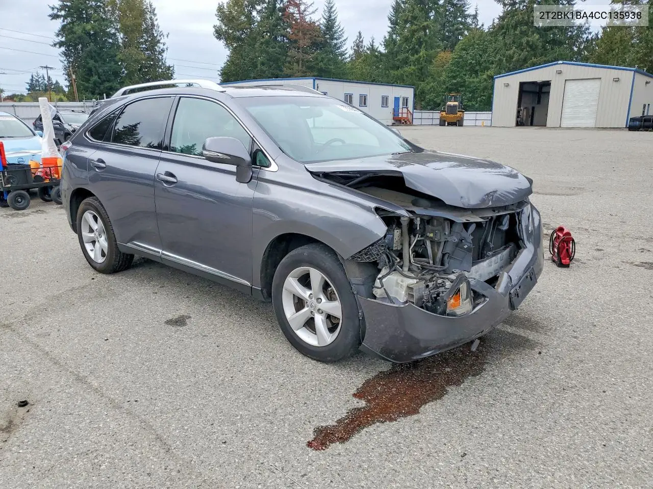 2012 LEXUS RX VIN 2T2BK1BA4CC135938 — фото 4