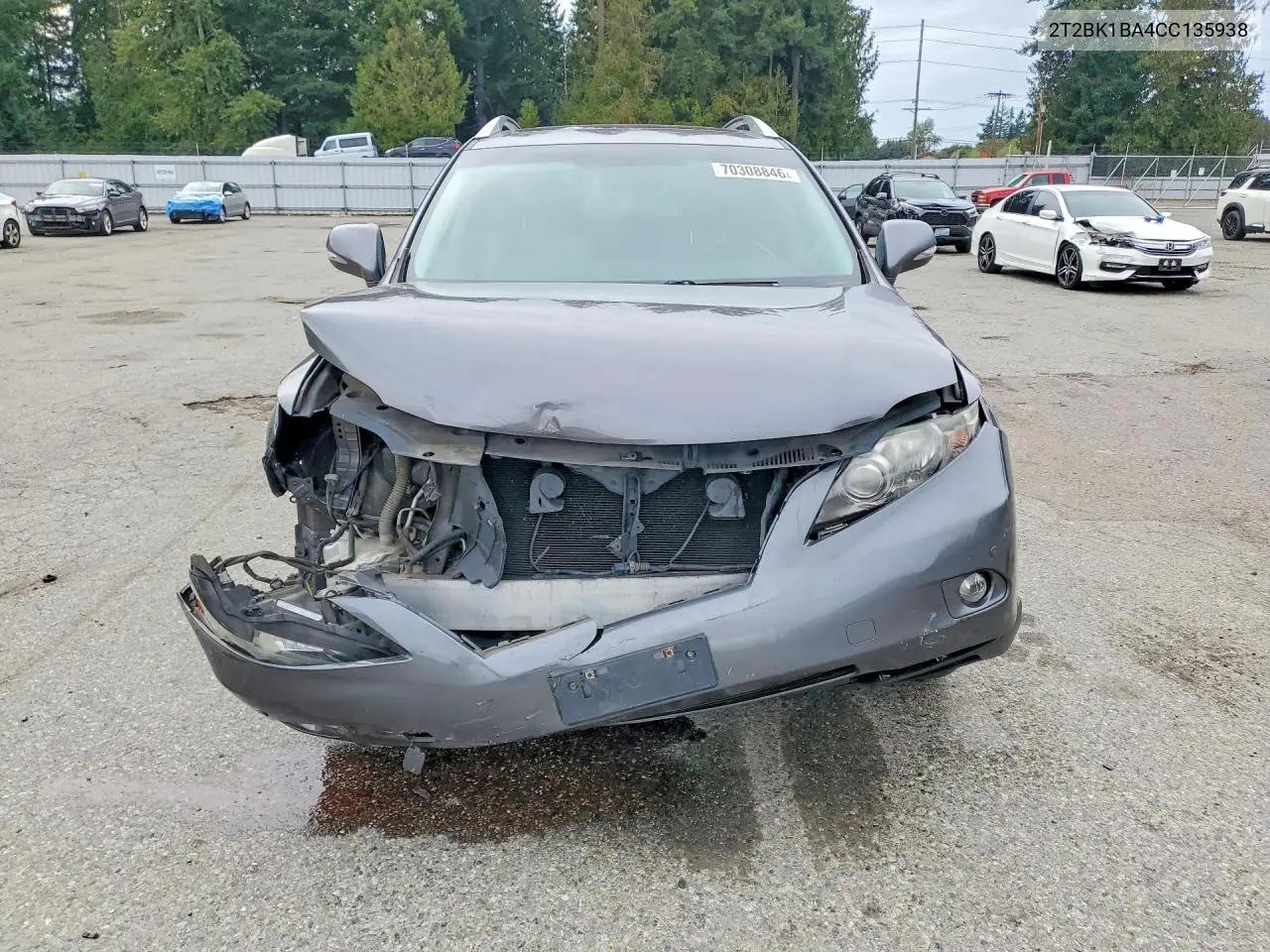 2012 LEXUS RX VIN 2T2BK1BA4CC135938 — фото 5