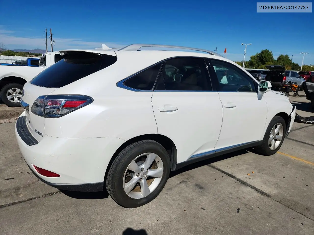 2012 LEXUS RX VIN 2T2BK1BA7CC147727 — фото 3