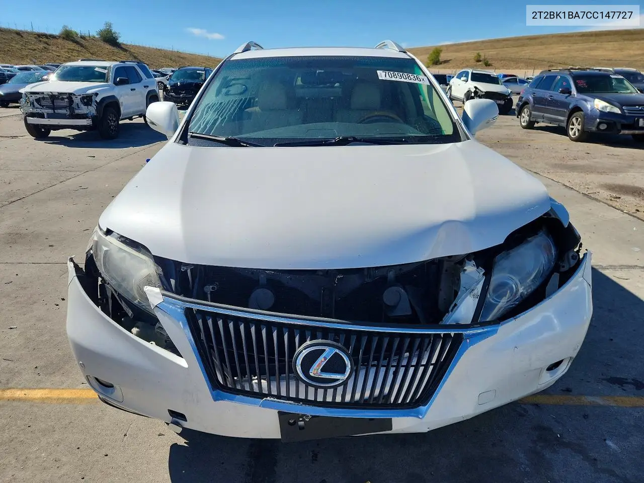 2012 LEXUS RX VIN 2T2BK1BA7CC147727 — фото 5