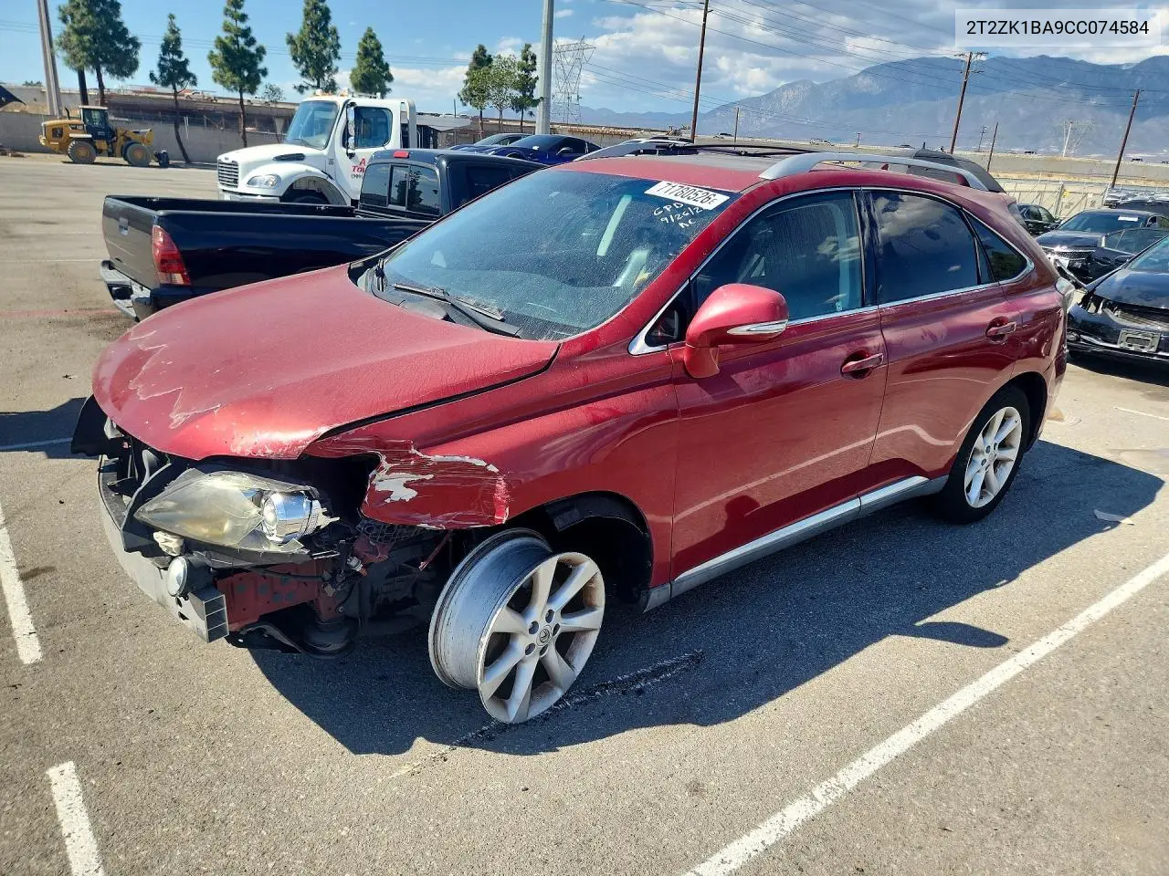 2012 LEXUS RX VIN 2T2ZK1BA9CC074584 — фото 2