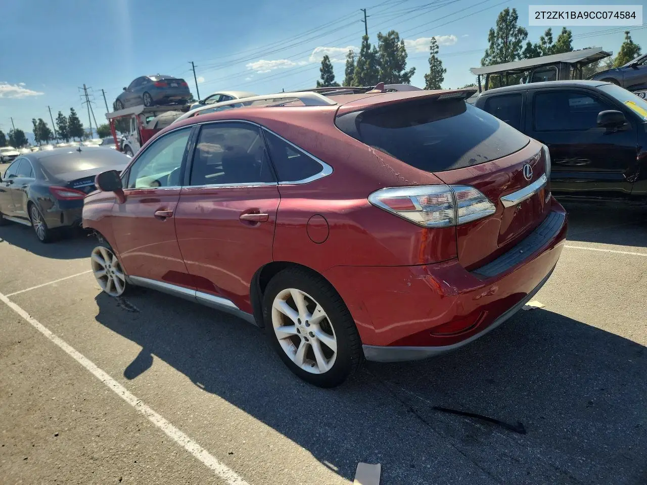 LEXUS RX 2012, VIN 2T2ZK1BA9CC074584
