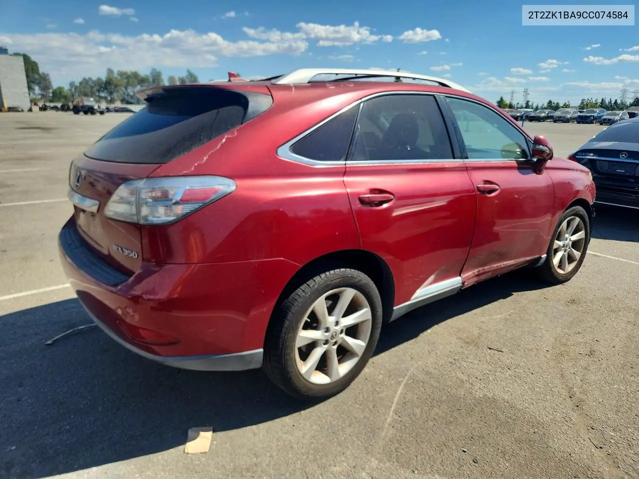 2012 LEXUS RX VIN 2T2ZK1BA9CC074584 — фото 3