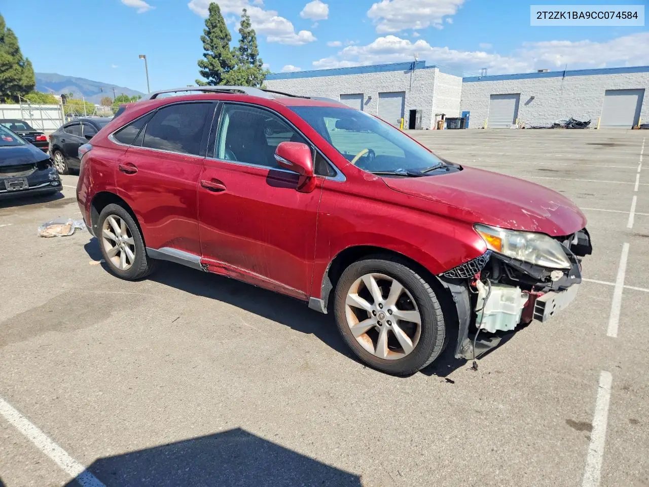 2012 LEXUS RX VIN 2T2ZK1BA9CC074584 — фото 4