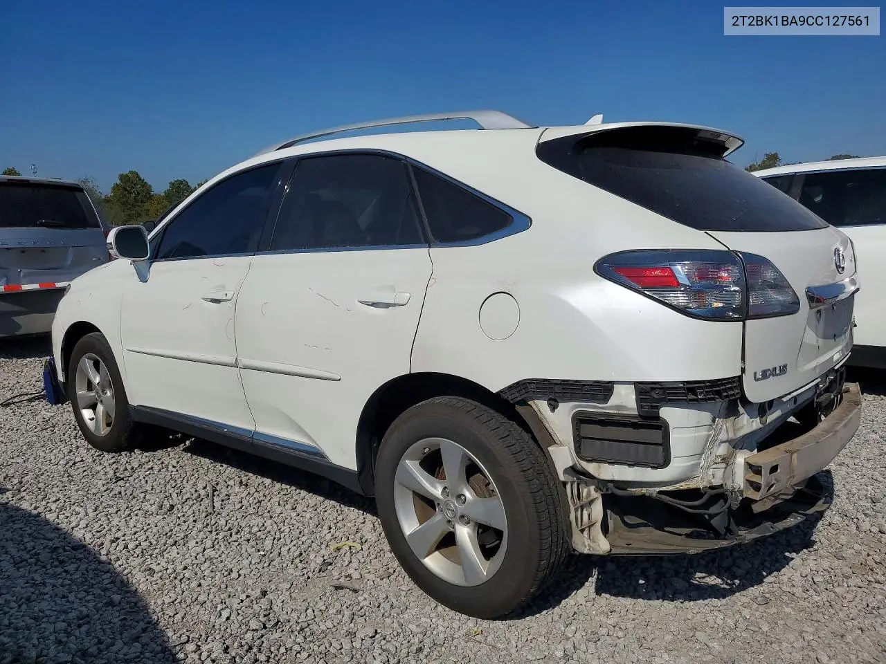 2012 LEXUS RX VIN 2T2BK1BA9CC127561 — фото 2