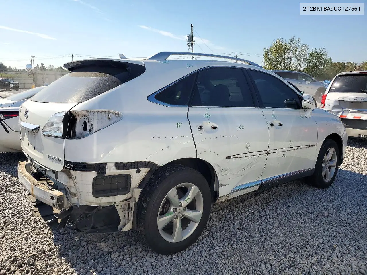 2012 LEXUS RX VIN 2T2BK1BA9CC127561 — фото 3
