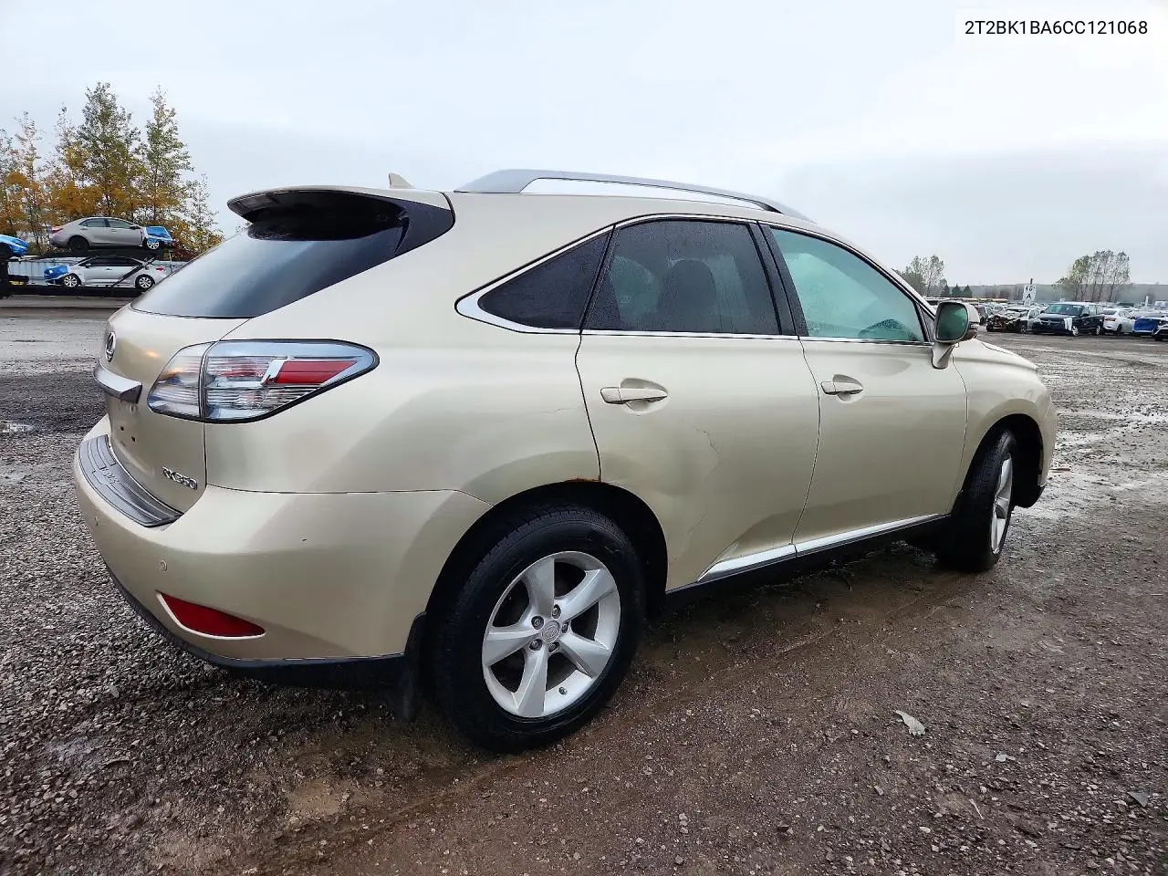 2012 LEXUS RX VIN 2T2BK1BA6CC121068 — фото 3